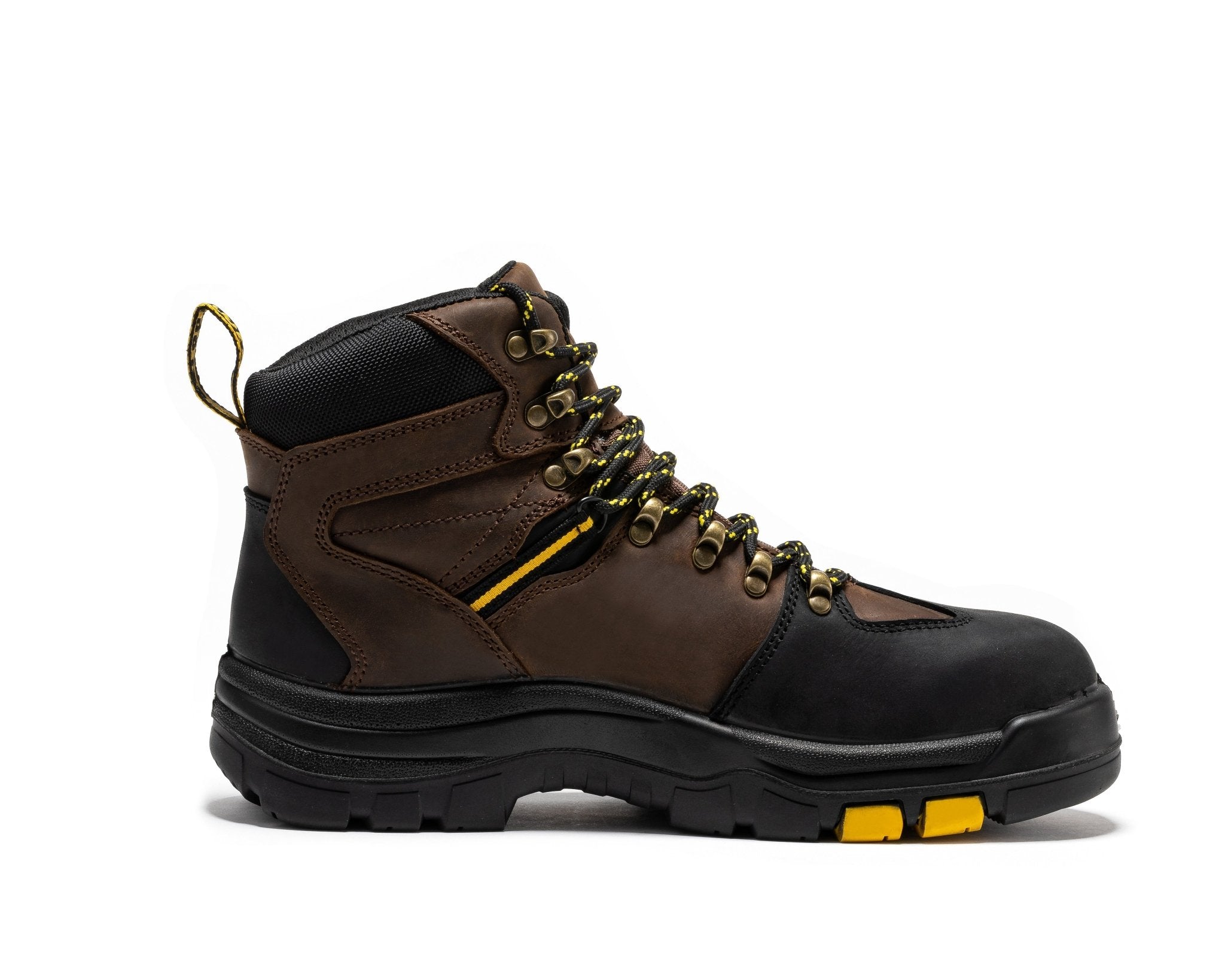 ROCKROOSTER Marfa Brown 6 inch Waterproof Composite Toe Leather Work Boots CP211 - Overture Gifts