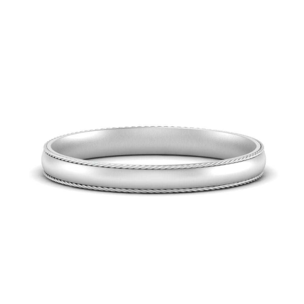 Rope Design Comfort Fit Mens Band