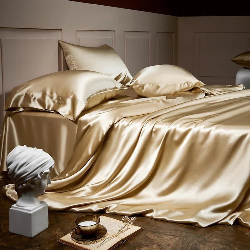 Royalis Rose Gold Luxury Pure Mulberry Silk Bedding Set | 3CARATS - Overture Gifts