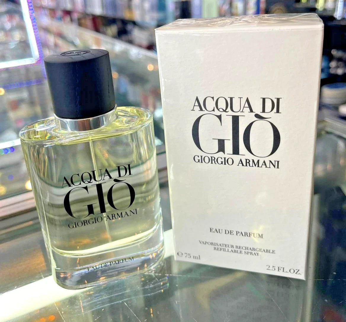 Acqua Di Gio Eau de Parfum Men EDP Giorgio Armani 2.5oz 75 ml Refillable NEW BOX
