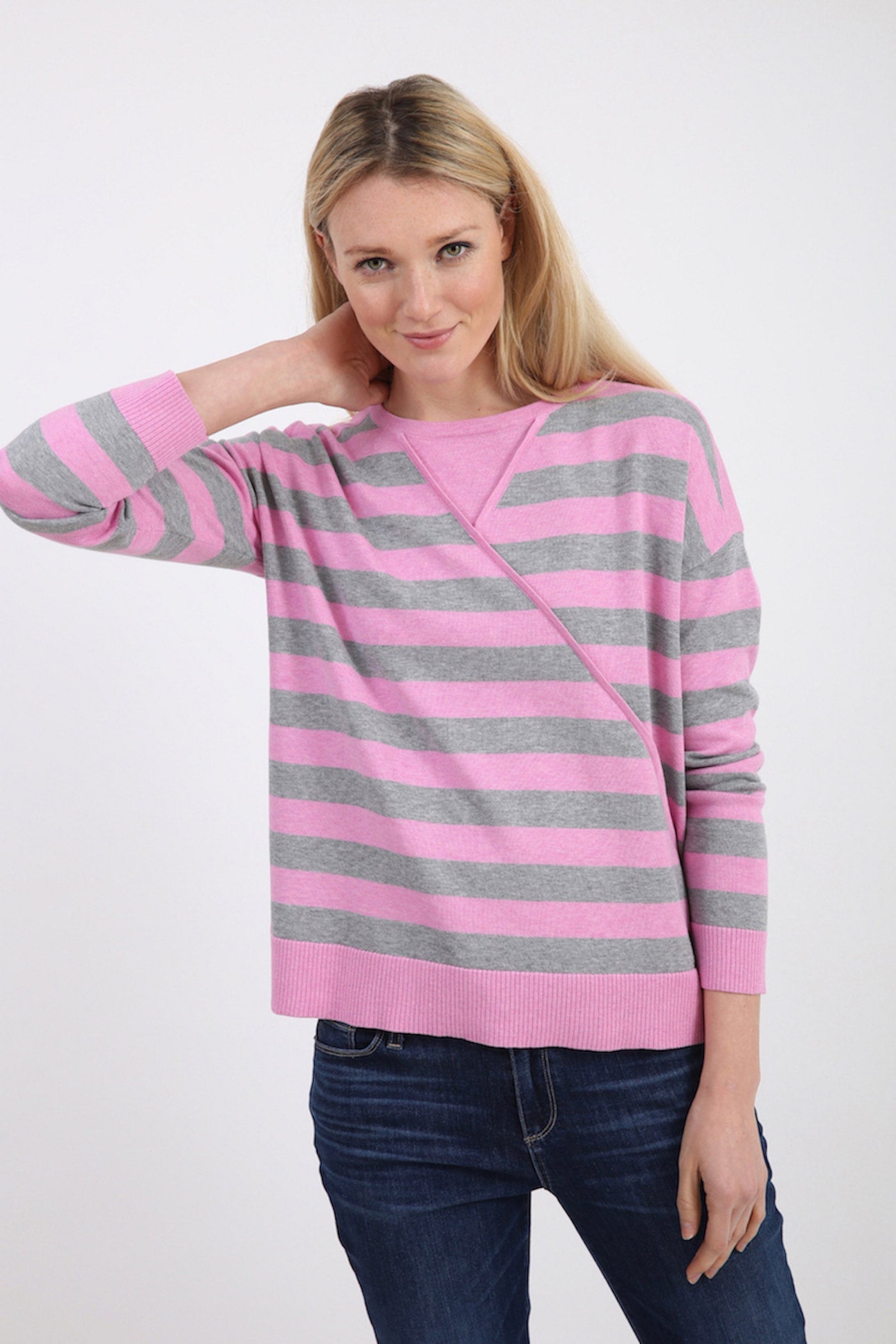 Pima Cotton Striped Pullover #181315