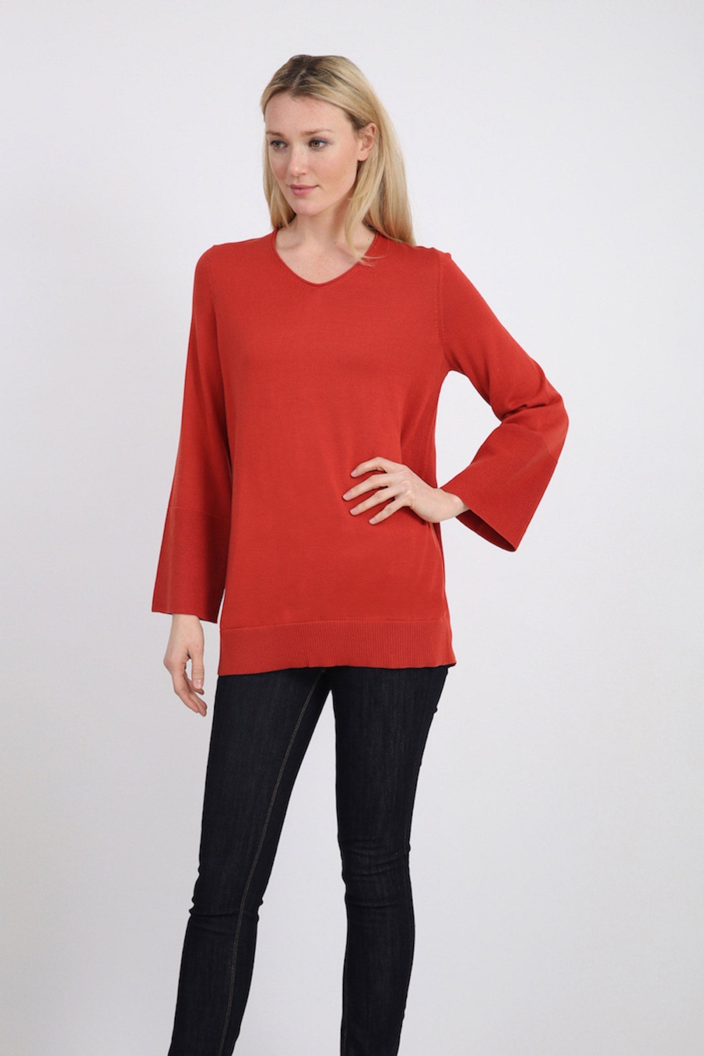 Pima Cotton V-Neck Tunic #181342