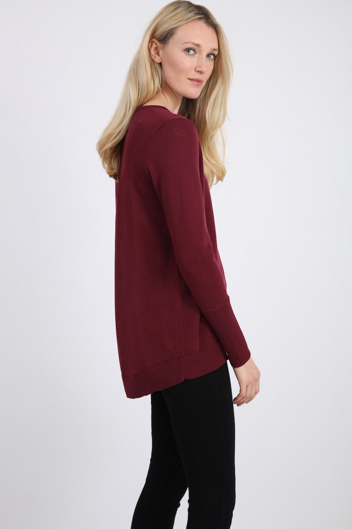 Pima Cotton Jewel Neck Pullover #181343