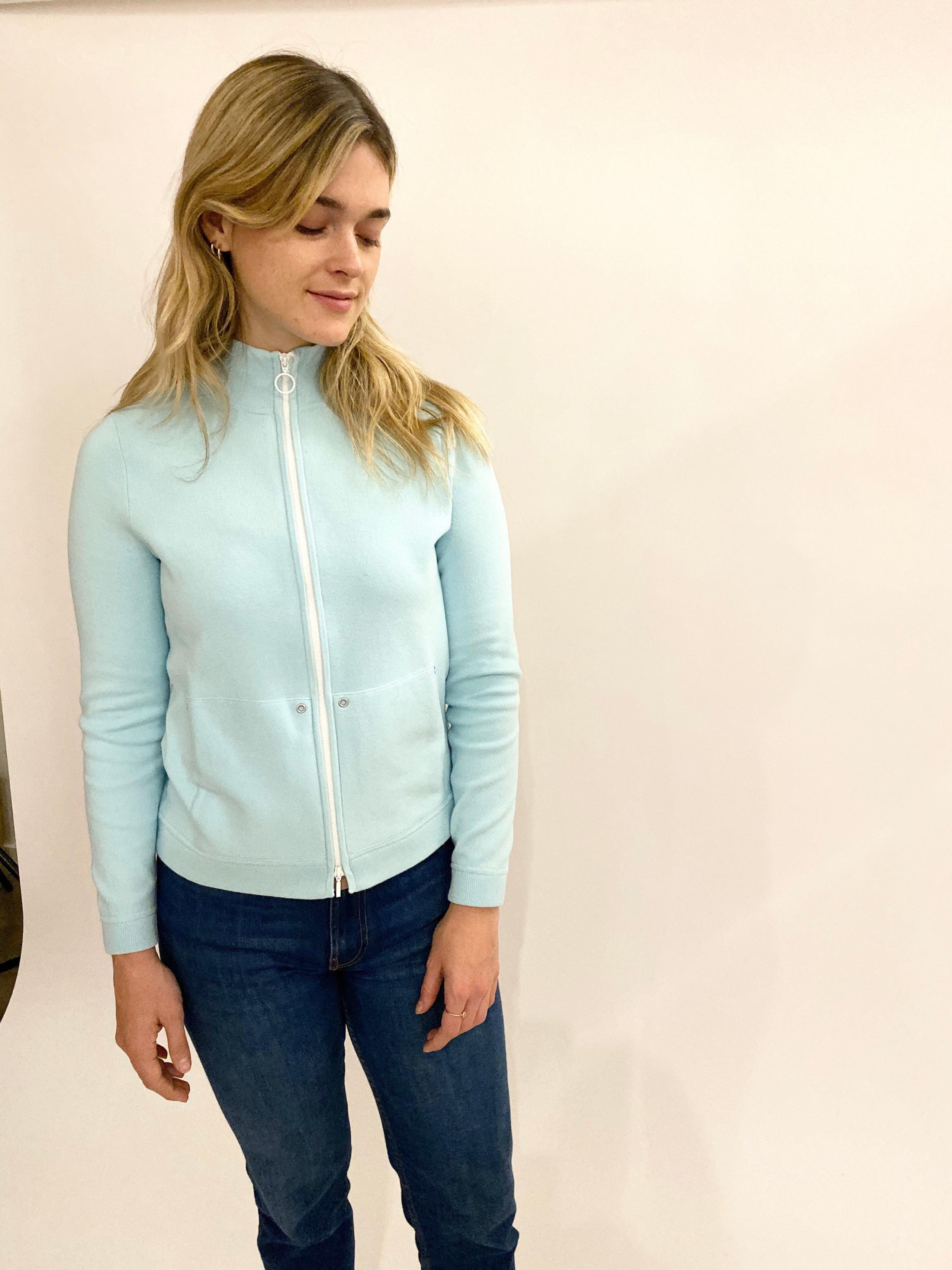 Pima Cotton Half Milano Zip Jacket #183314
