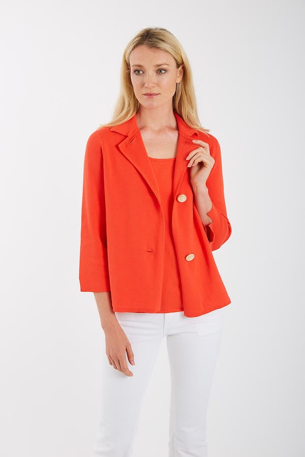Pima Cotton Half Milano Jacket w/Mini Swing #183342