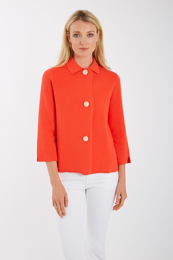 Pima Cotton Half Milano Jacket w/Mini Swing #183342