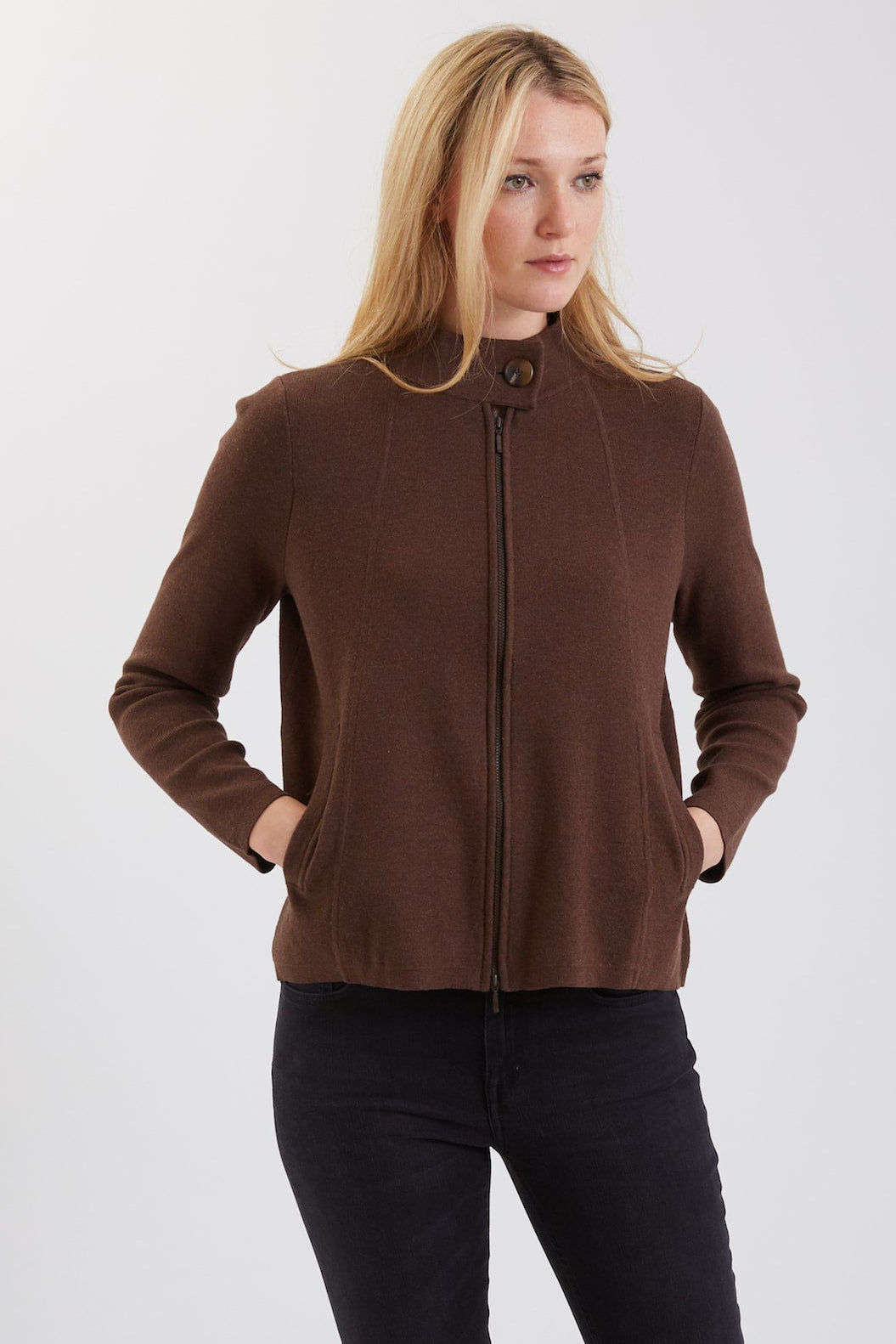 Pima Cotton Half Milano Zip Jacket #191327
