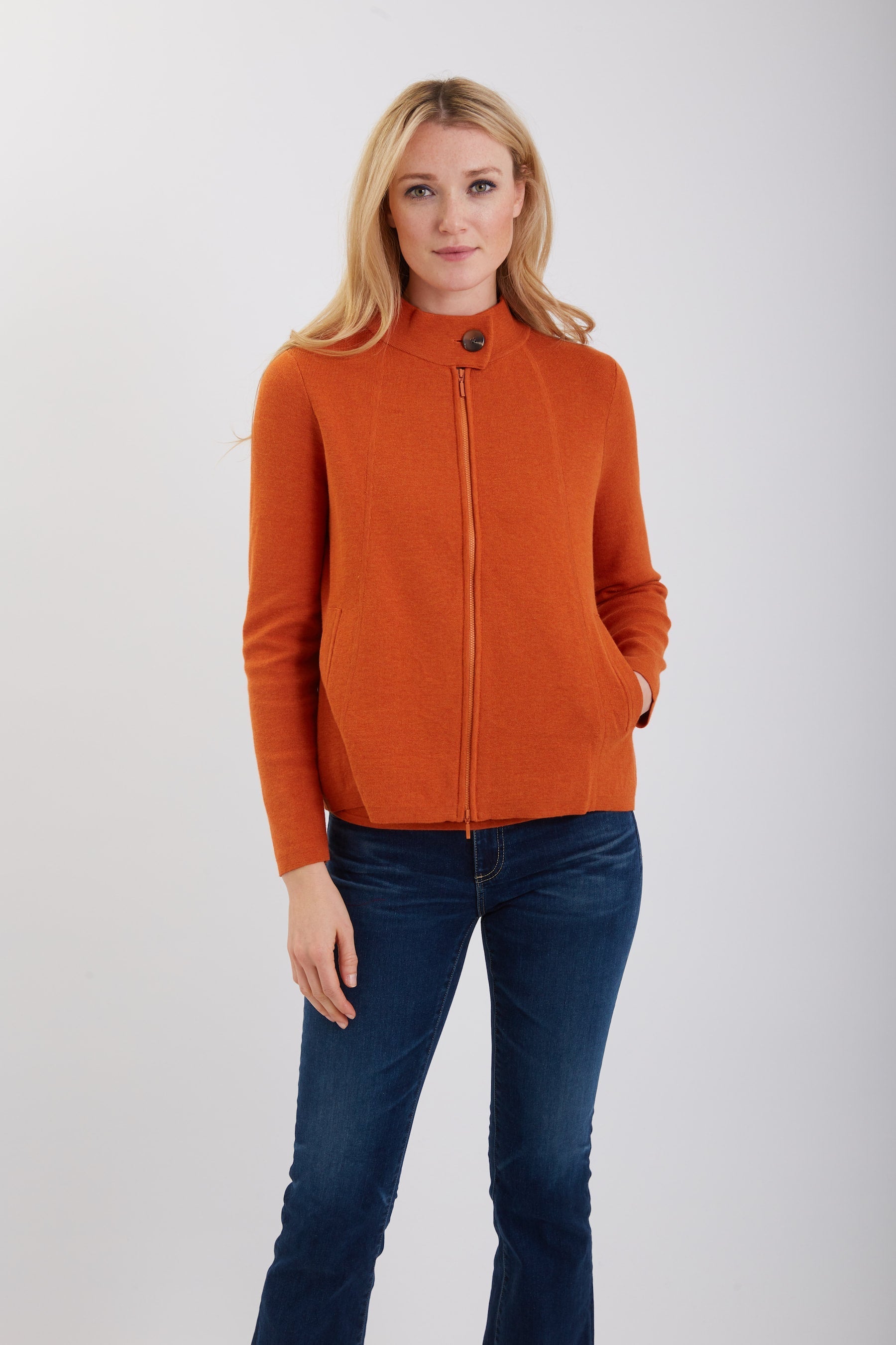 Pima Cotton Half Milano Zip Jacket #191327