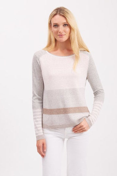 Pima Cotton Color Block Crew Neck #194327