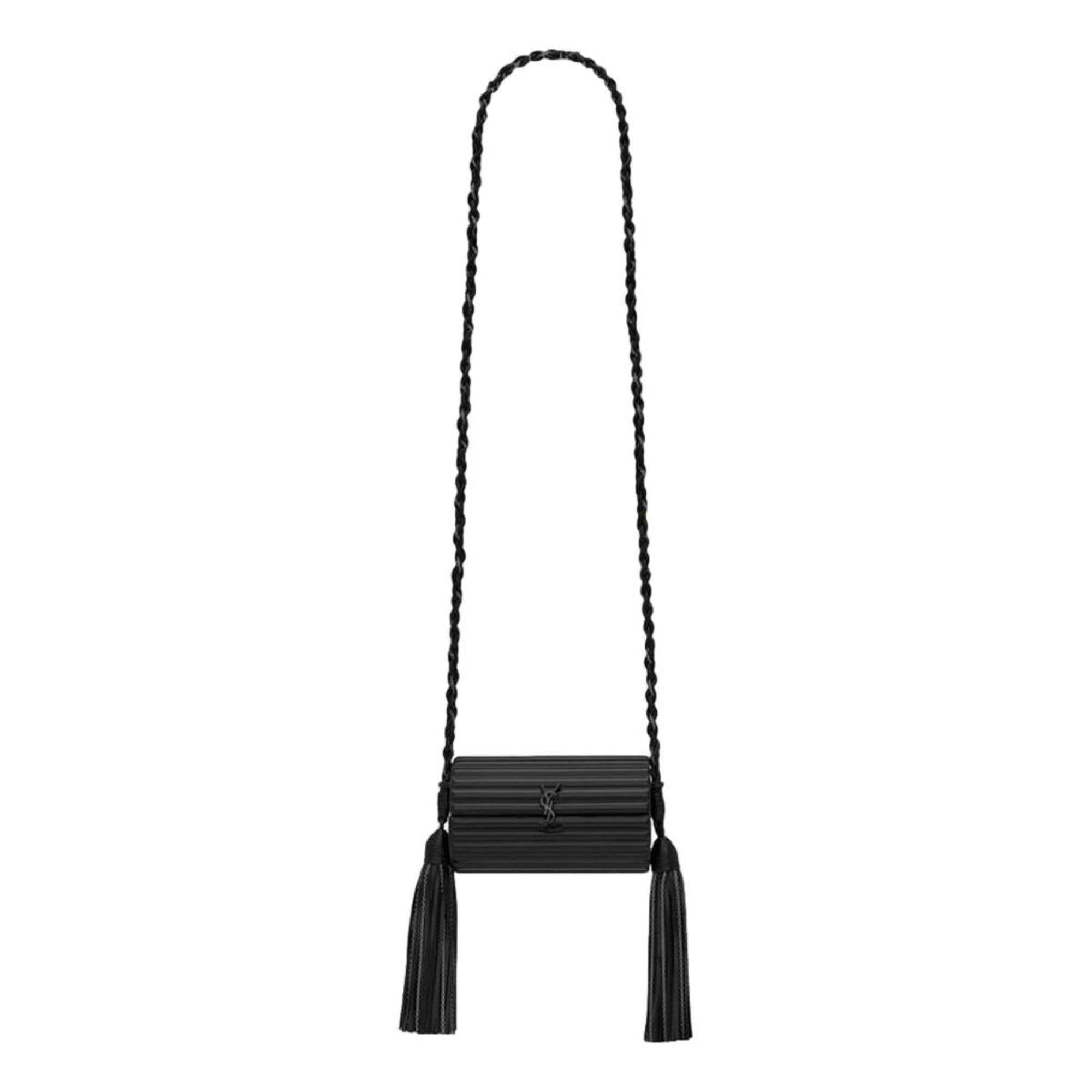 Saint Laurent Opium Plexiglass Minaudiere Box Bag Black