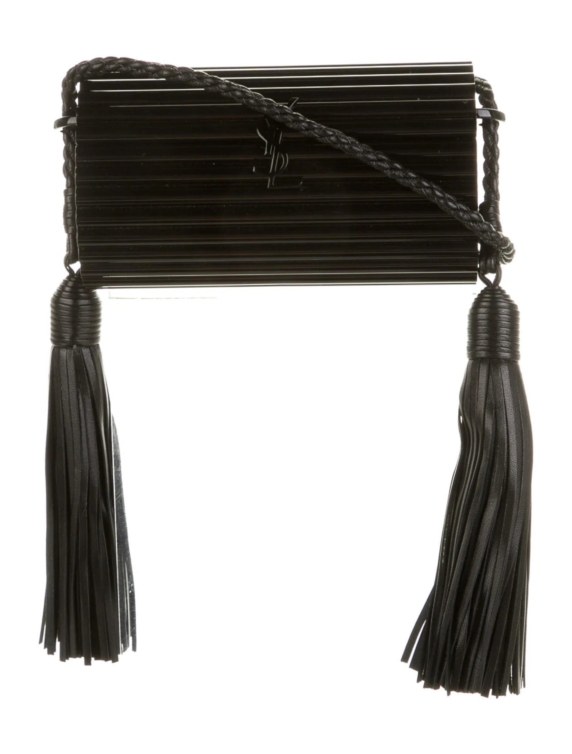 Saint Laurent Opium Plexiglass Minaudiere Box Bag Black