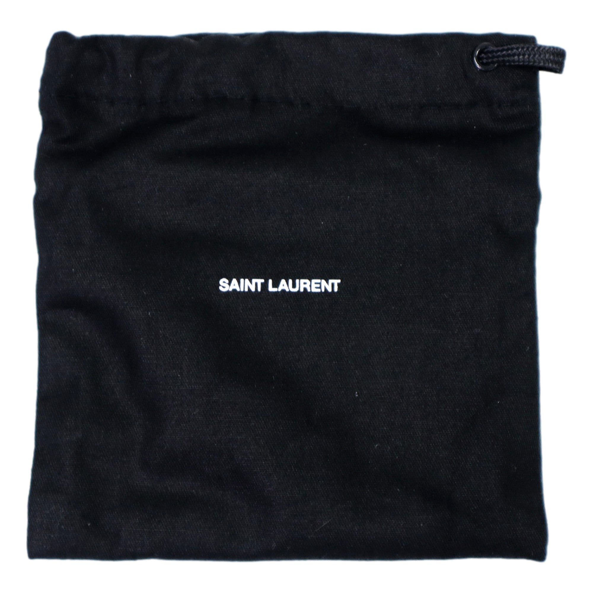 Saint Laurent BabyCat Leopard Print Black and White Leather Bifold Wallet