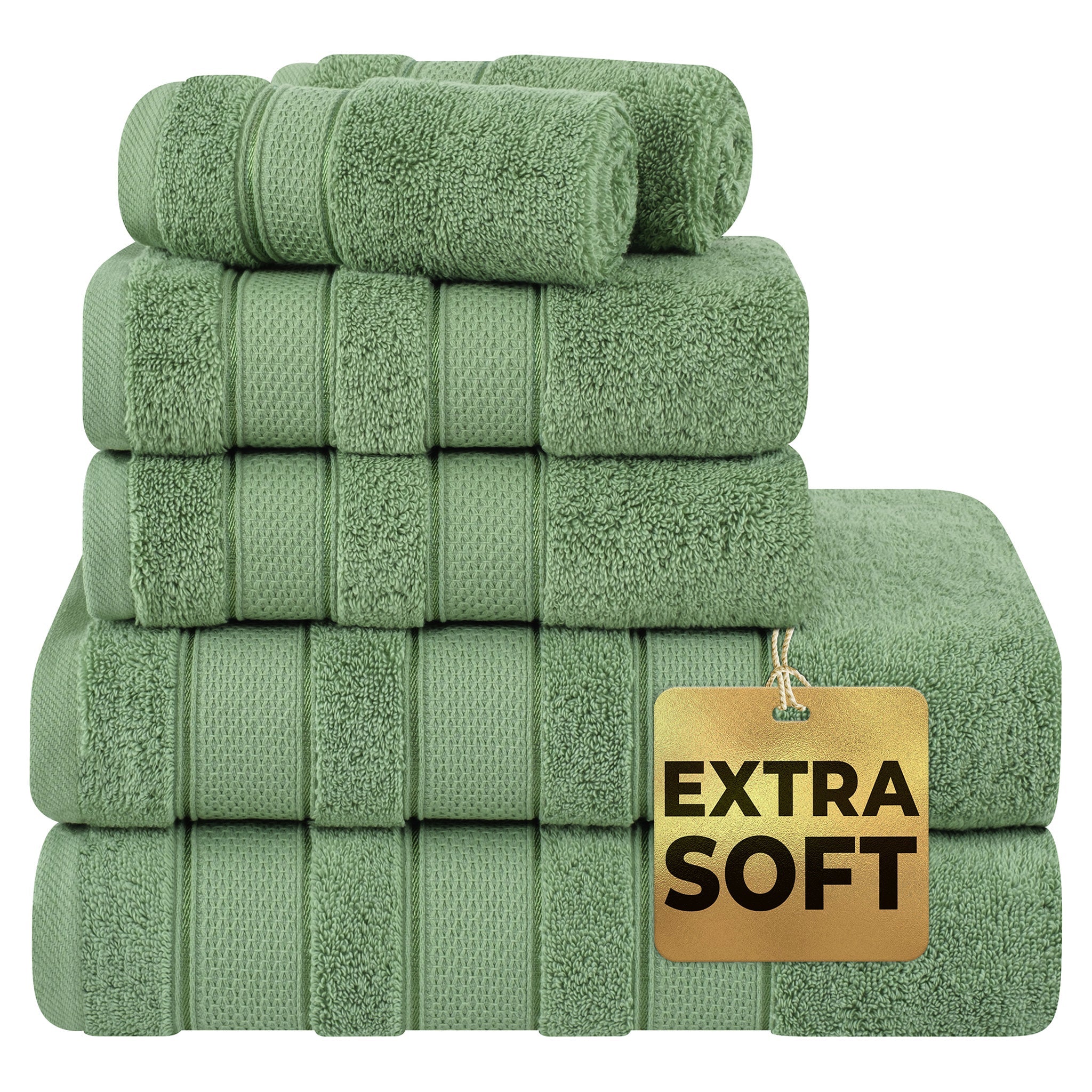 Salem 6 Piece 100% Cotton Luxury Bath Towel Set - Overture Gifts