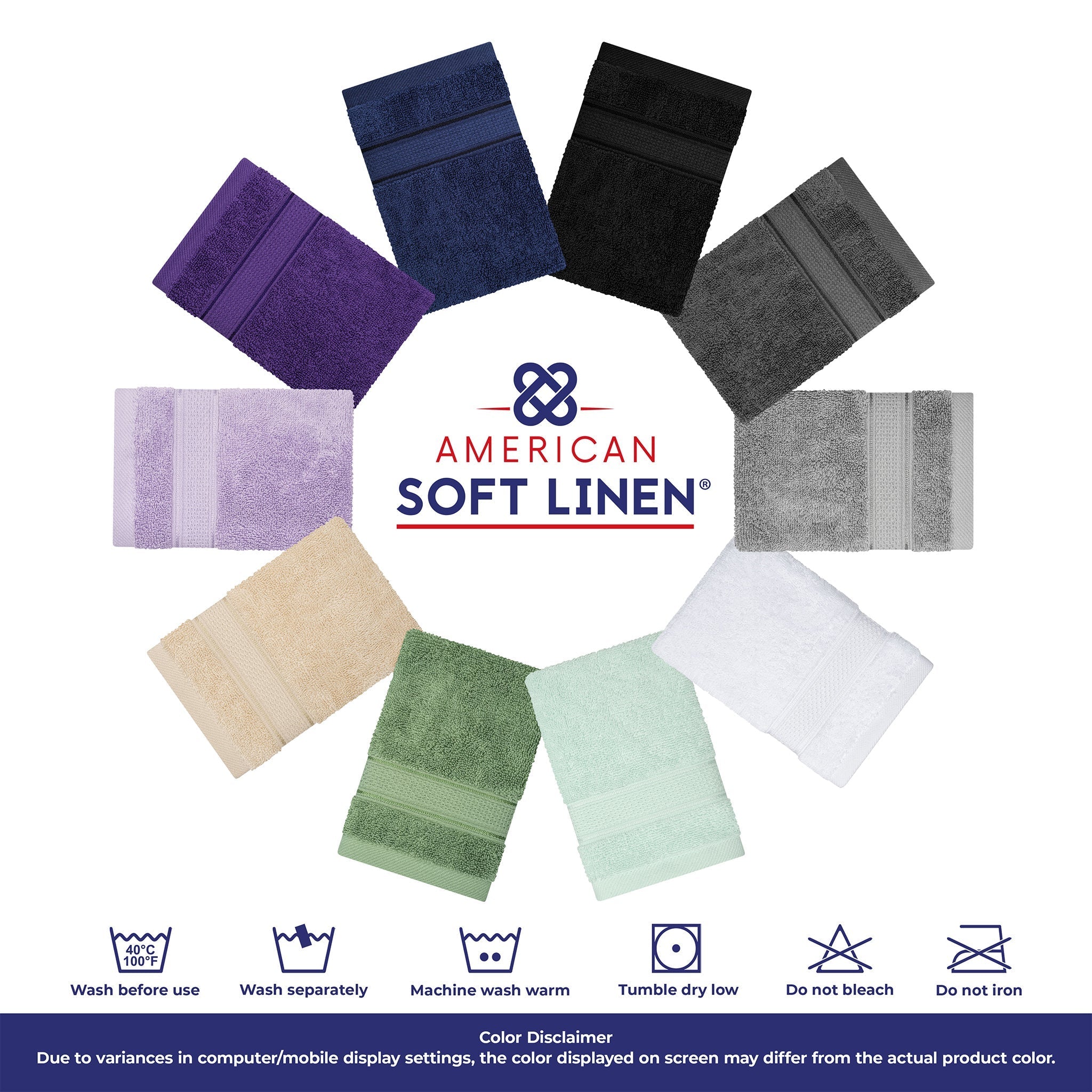Salem 6 Piece 100% Cotton Luxury Bath Towel Set - Overture Gifts