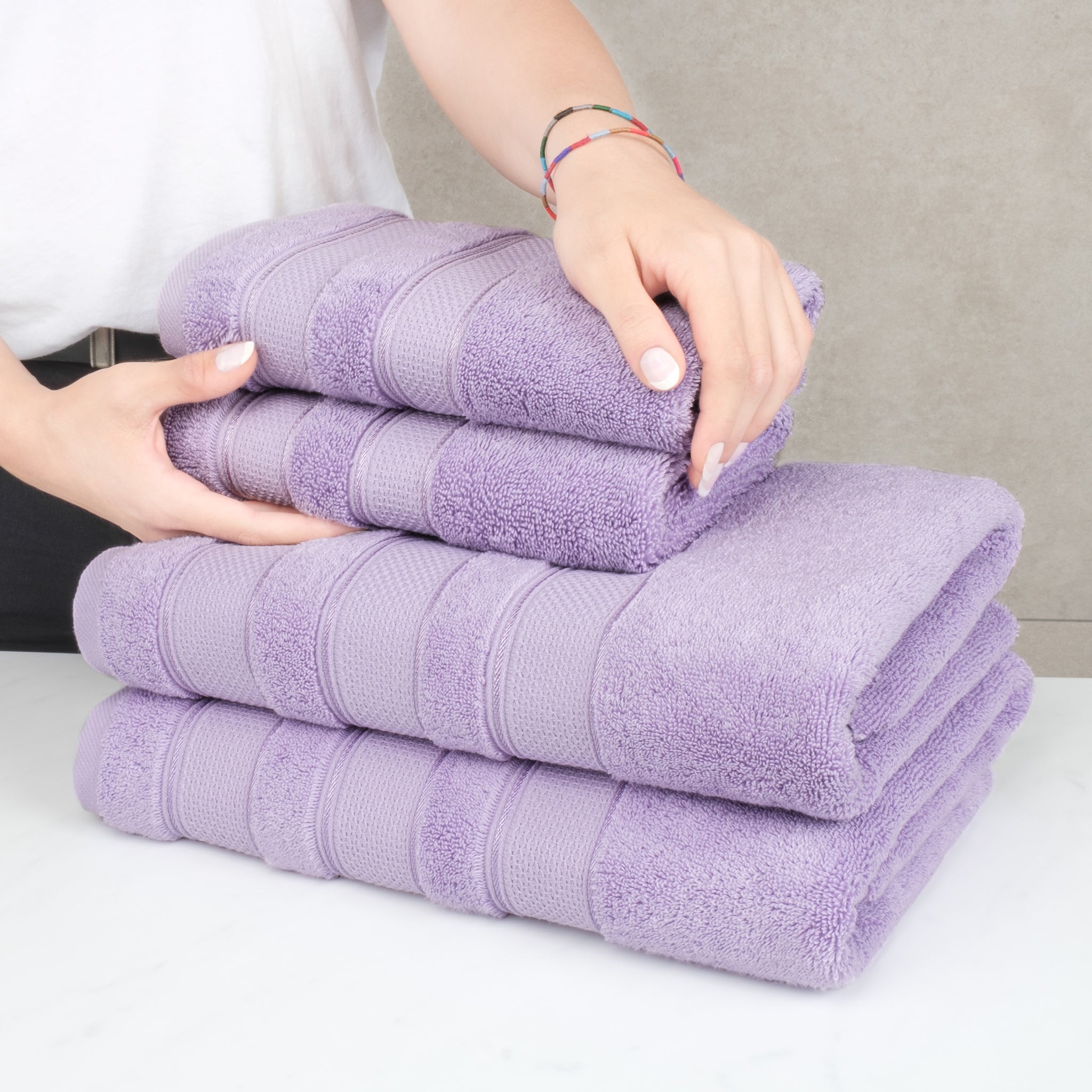 Salem 6 Piece 100% Cotton Luxury Bath Towel Set - Overture Gifts