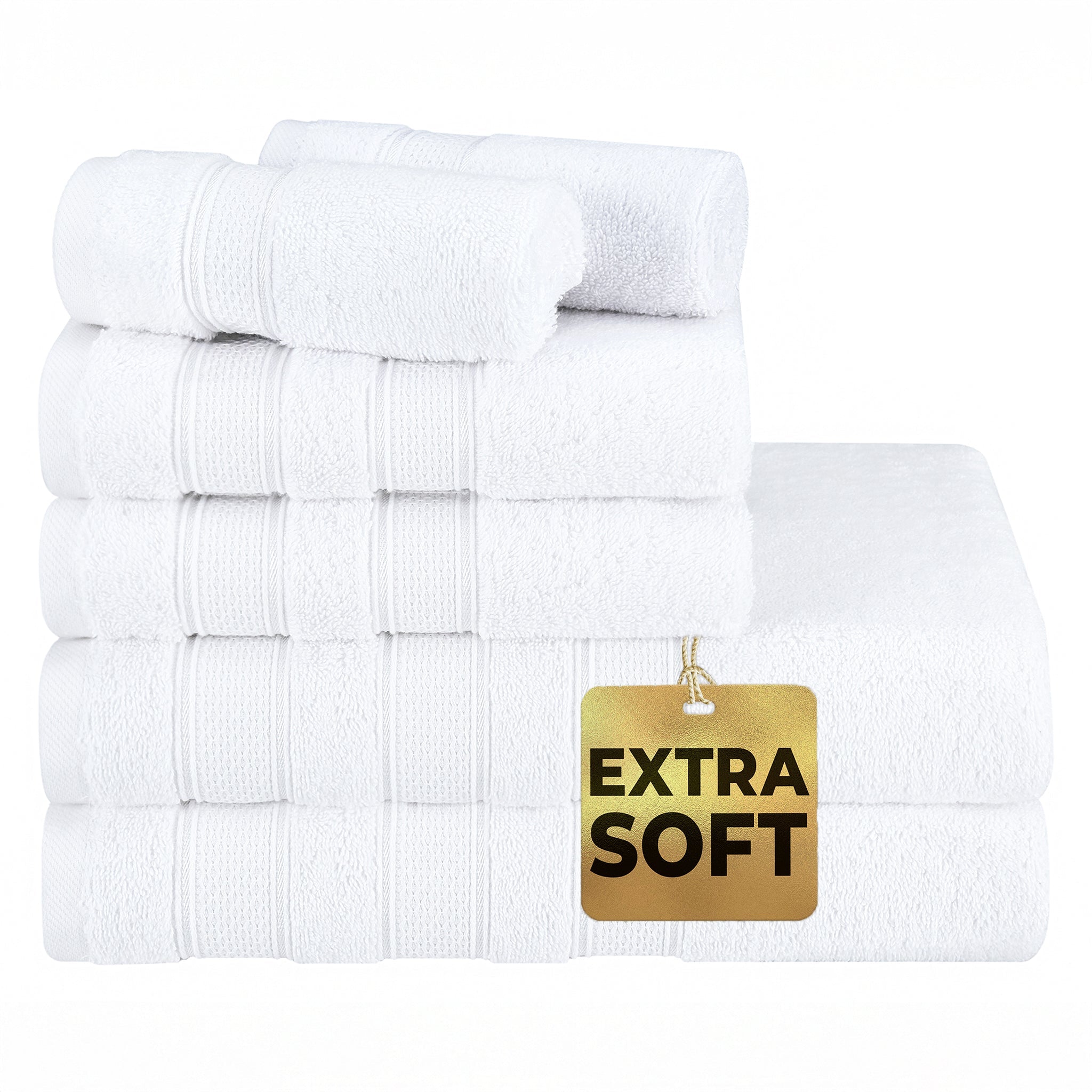 Salem 6 Piece 100% Cotton Luxury Bath Towel Set - Overture Gifts