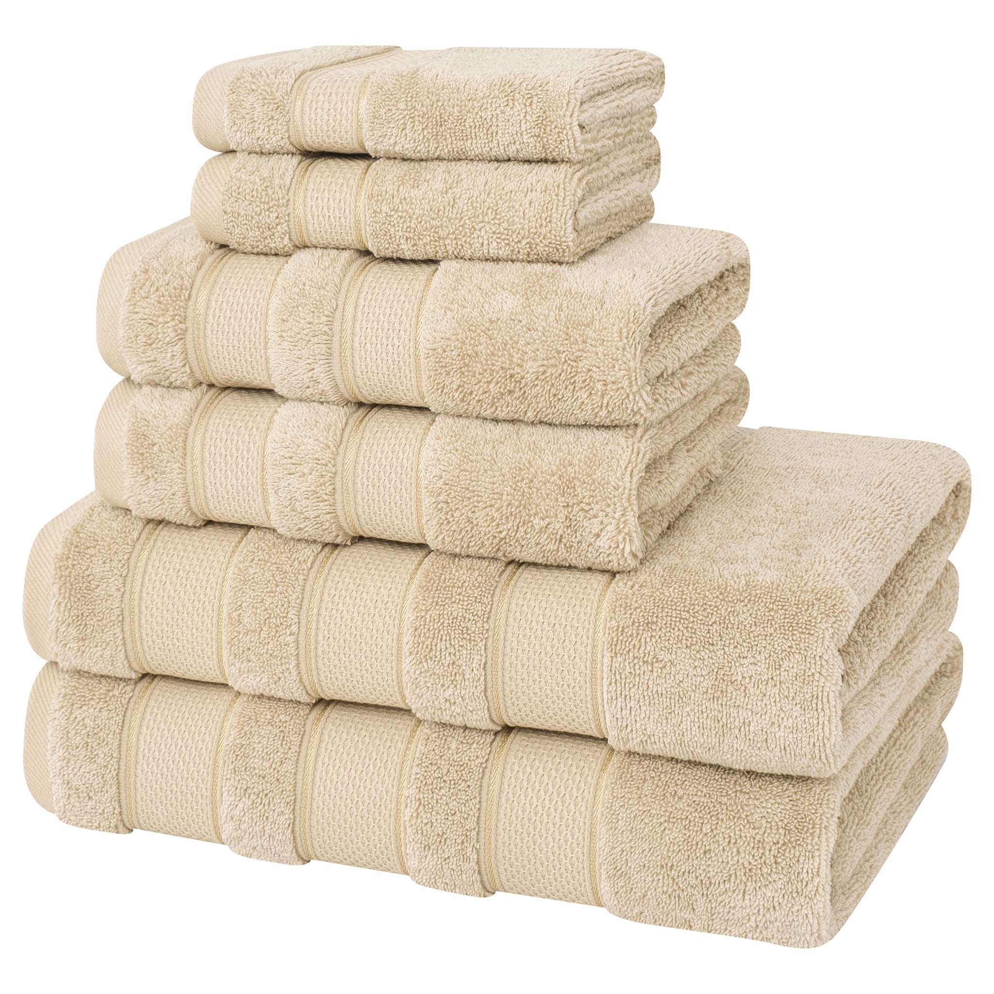 Salem 6 Piece 100% Cotton Luxury Bath Towel Set - Overture Gifts