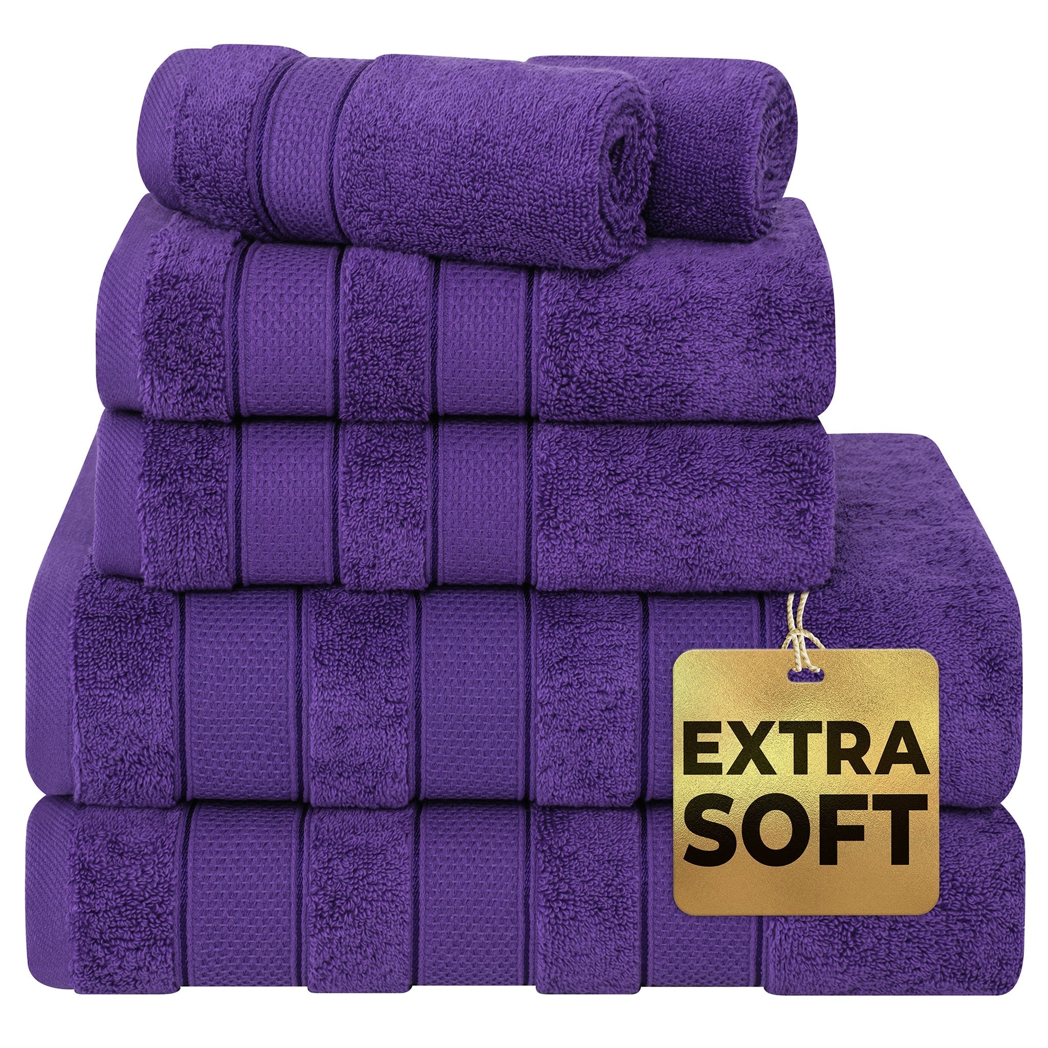 Salem 6 Piece 100% Cotton Luxury Bath Towel Set - Overture Gifts