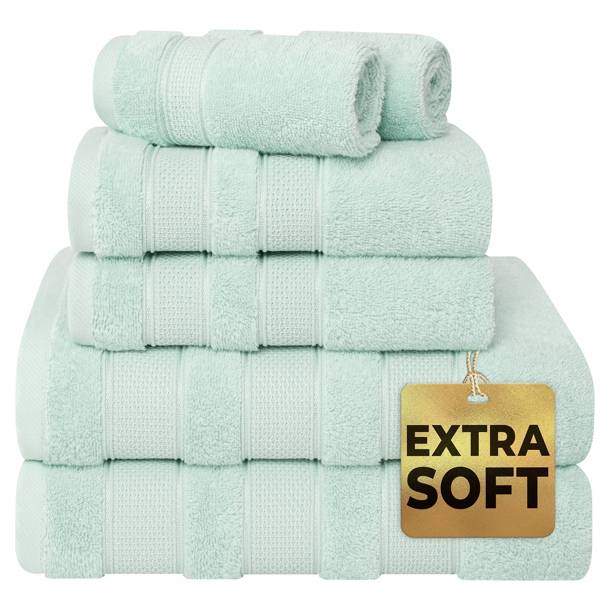 Salem 6 Piece 100% Cotton Luxury Bath Towel Set - Overture Gifts