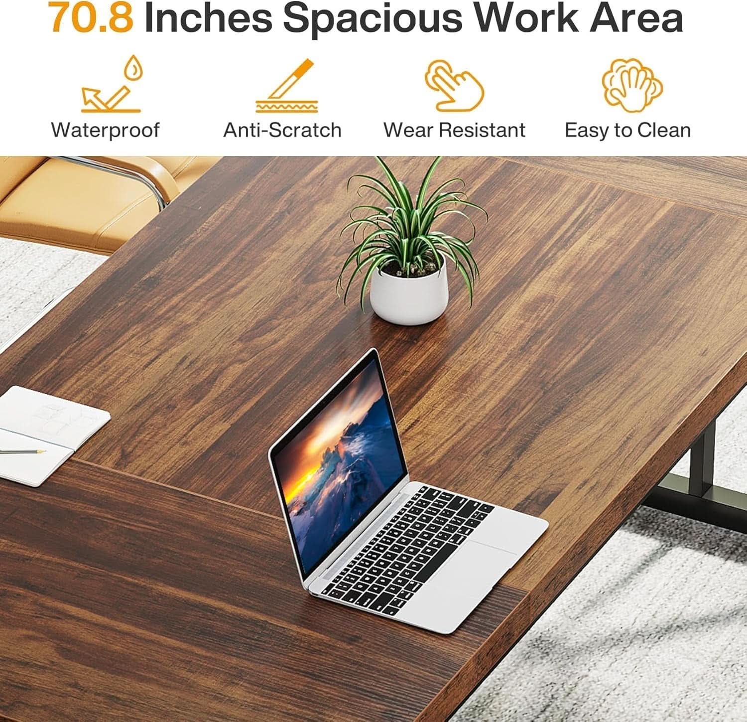 Seventy Inch Executive Desk For Office Workstation - Overture Gifts