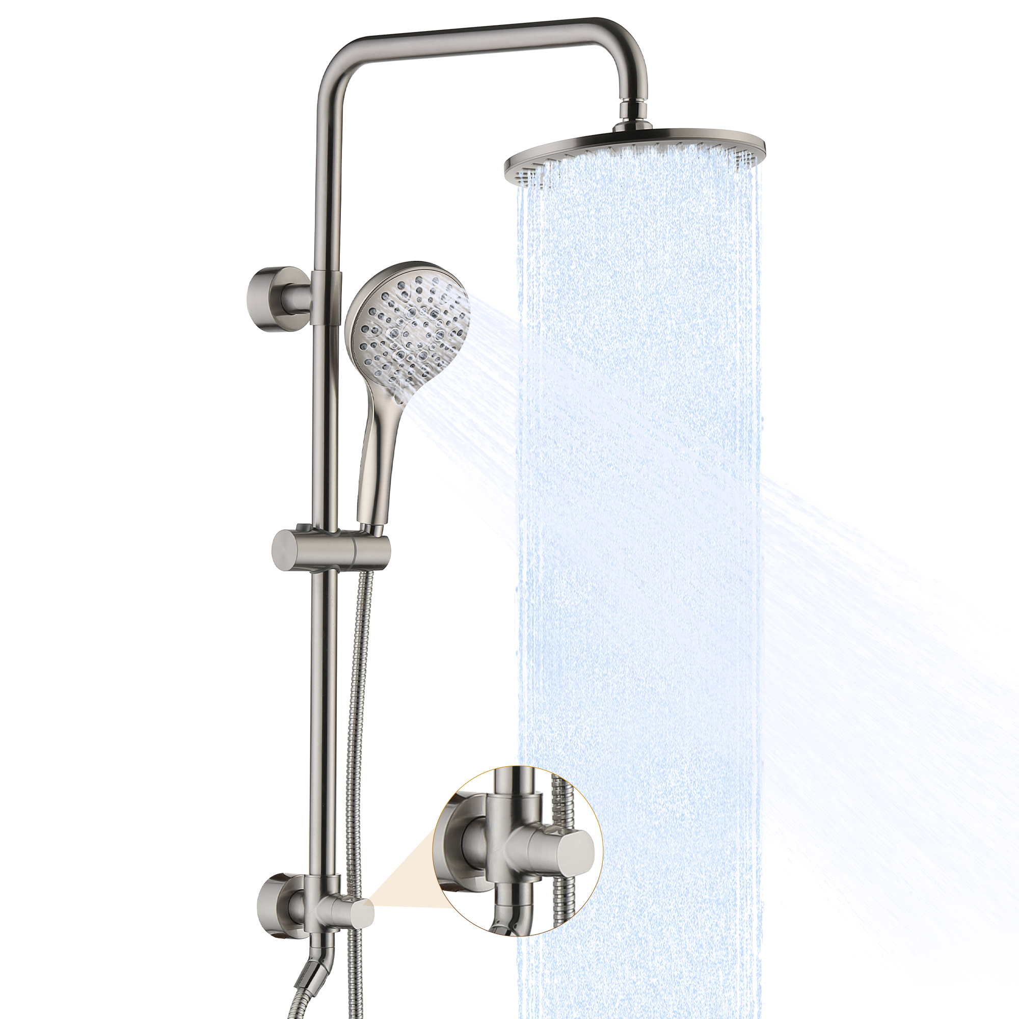 Shower System With Rain shower and Handheld Shower head,Hose