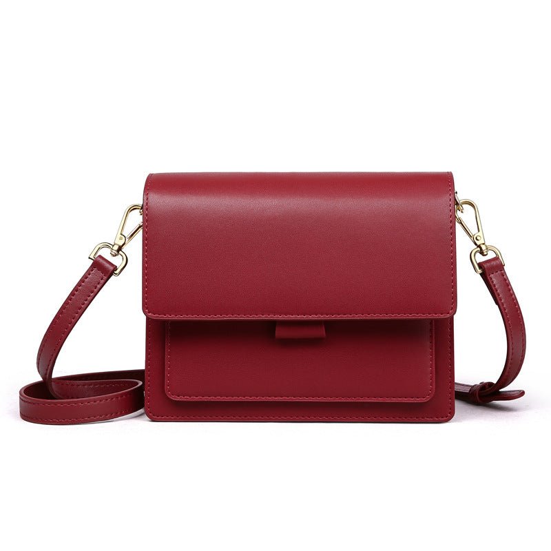 Small genuine leather handbags casual shoulder bag square shape crossbody - Overture Gifts