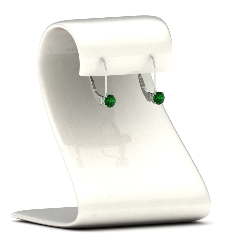 Small Round Diamond Studs Lever Back Earring