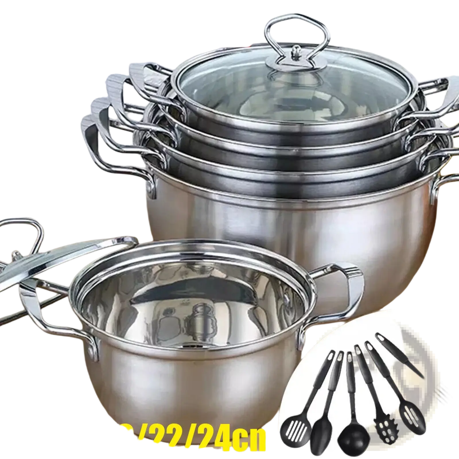 Stainless Steel Induction Cookware Set 11 Pieces