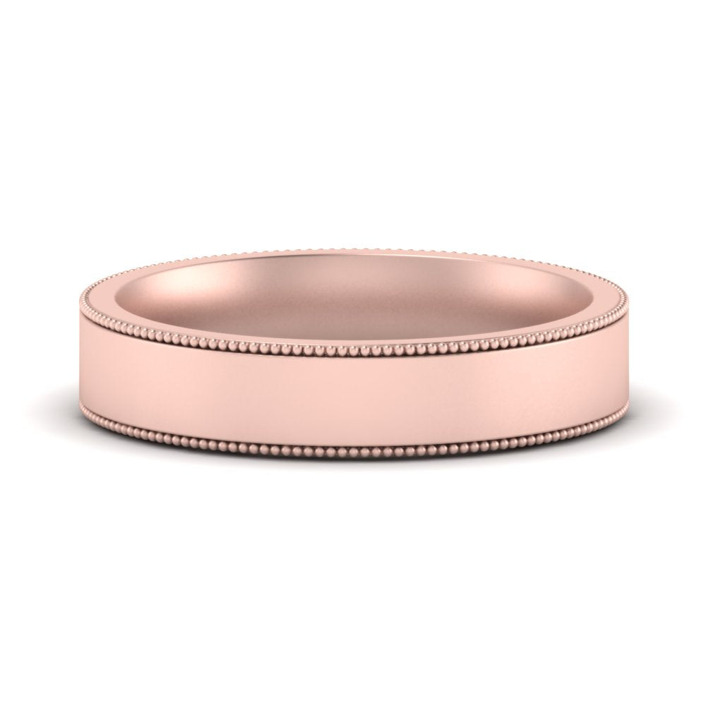 Stepped Edge Comfort Fit Flat Mens Band