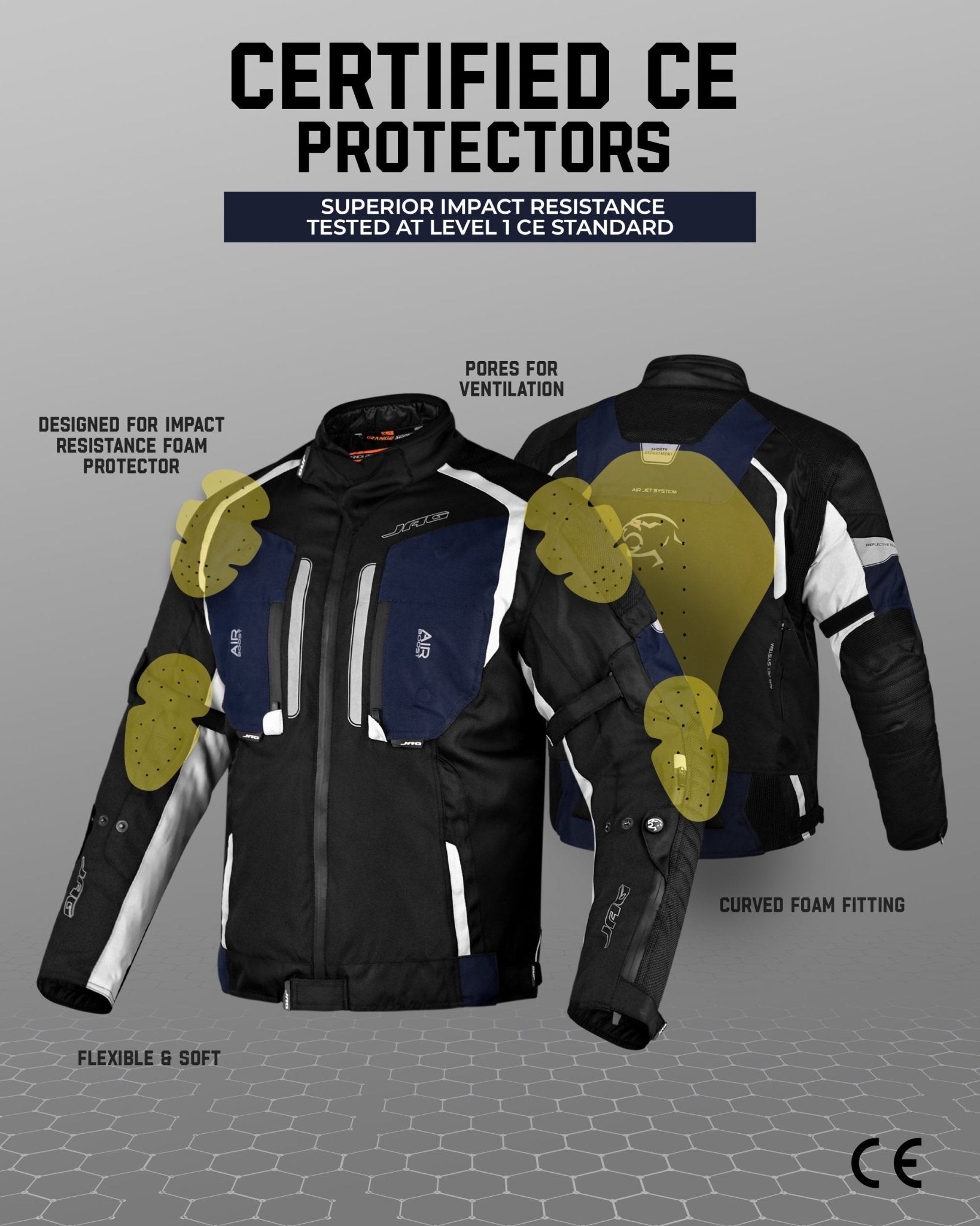 Storm Motorcycle Protective Jacket | Black | All Seasons Jacket - Overture Gifts