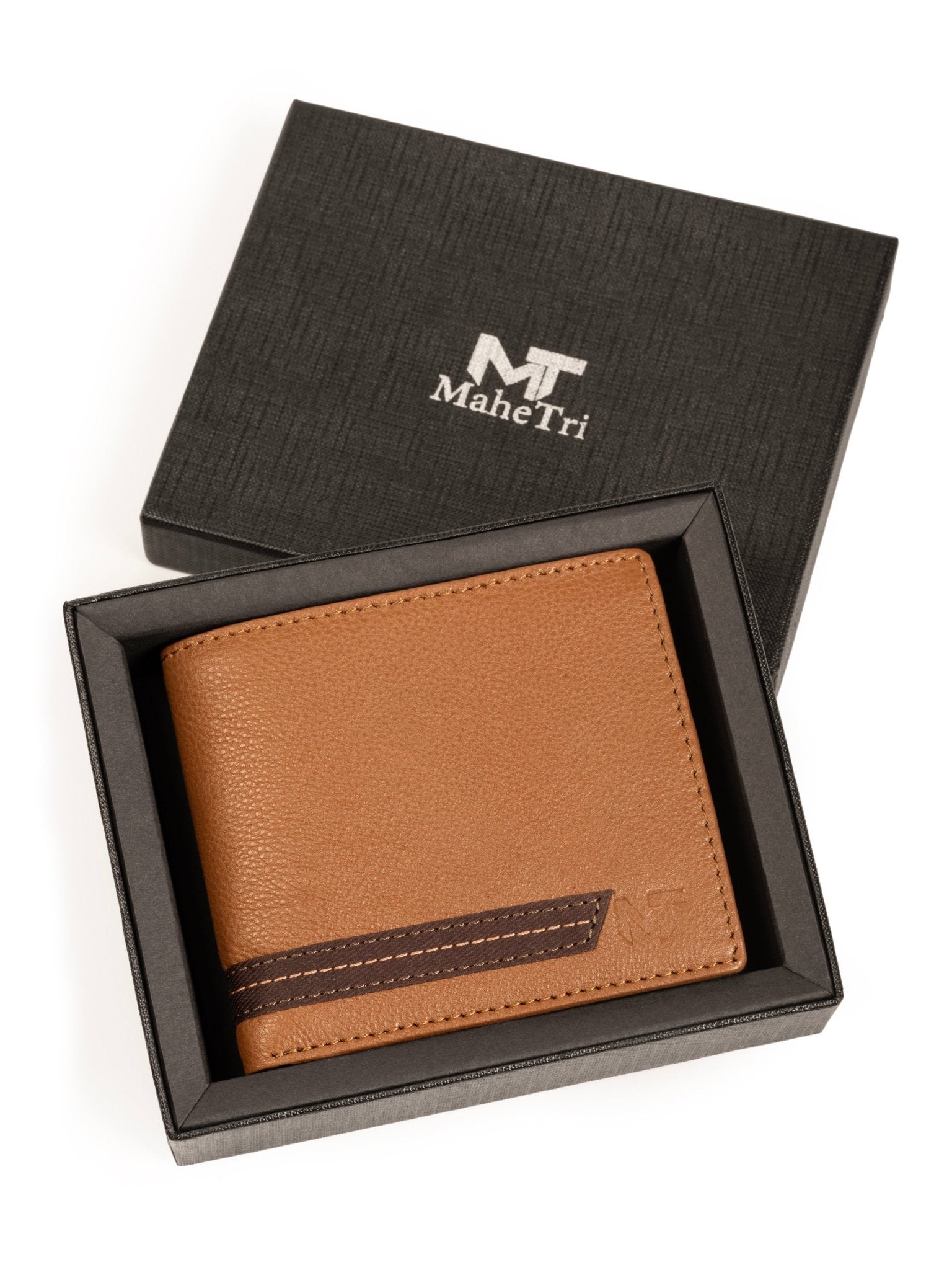 Stripe Brown Men's Wallet - Overture Gifts