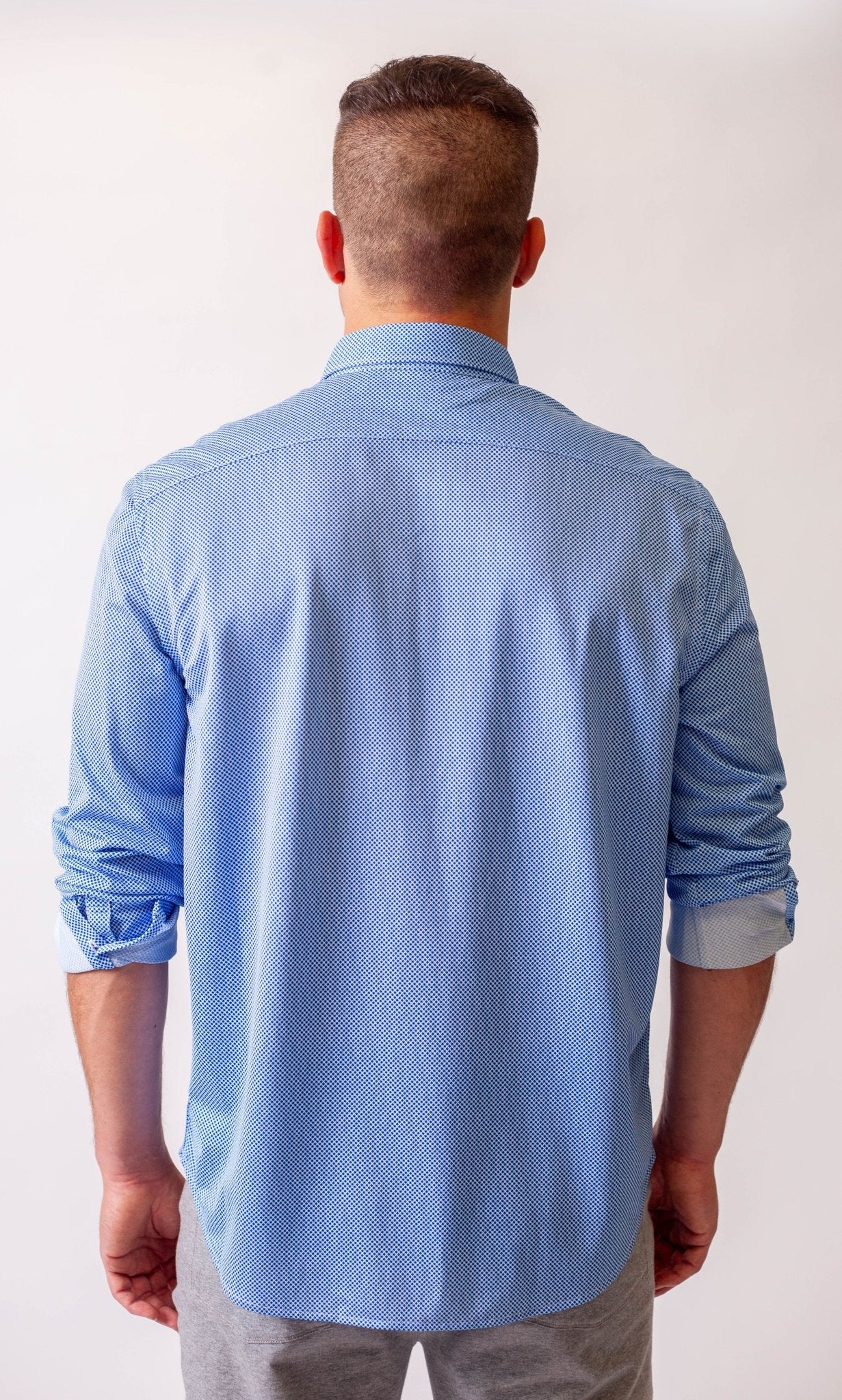 Studio Dot Long Sleeve Tech Shirt - Blue - Overture Gifts