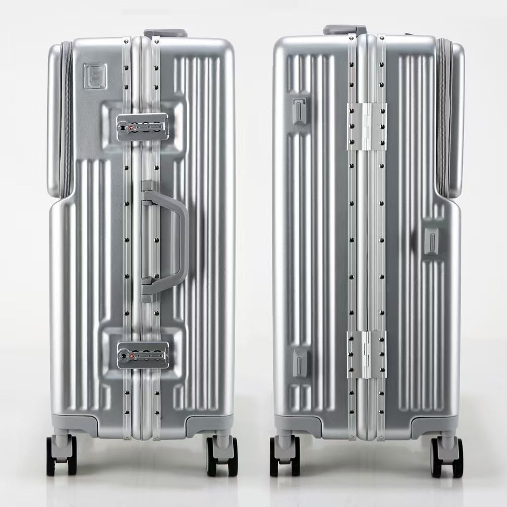 Suitcase Travel Luggage Trolley Front-Opening Large Capacity Aluminum Frame Carry-On Cabin Bag - Overture Gifts