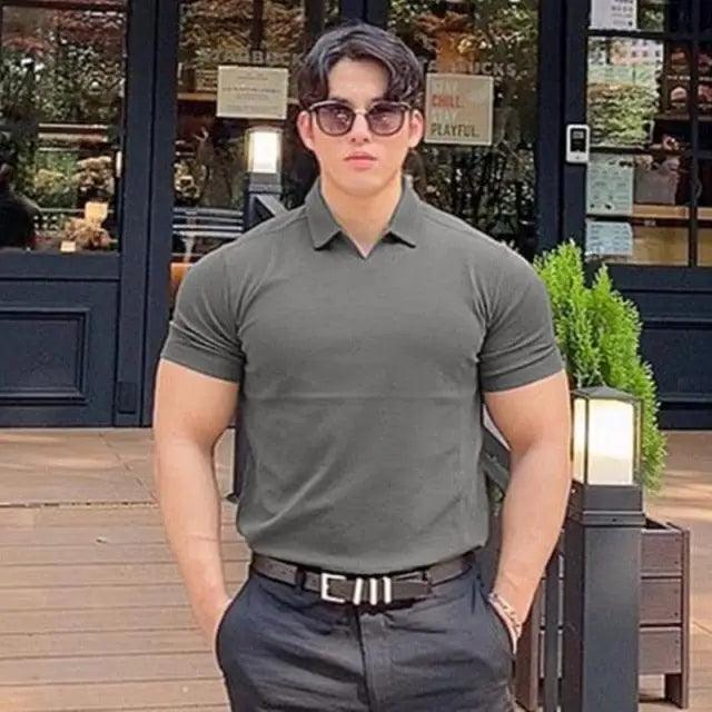 Polo T Shirt Men Cotton Blend Elite Short Sleeve Tee