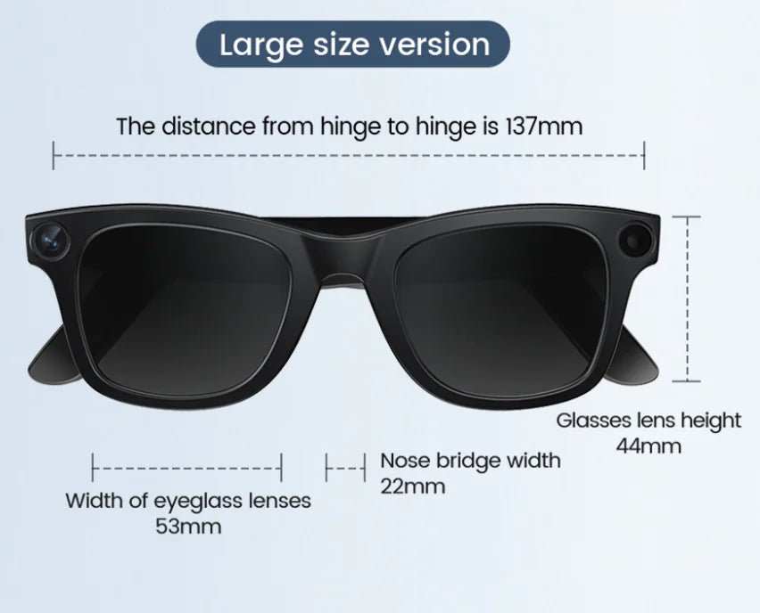 AI Smart Glasses with HD Camera & Translation