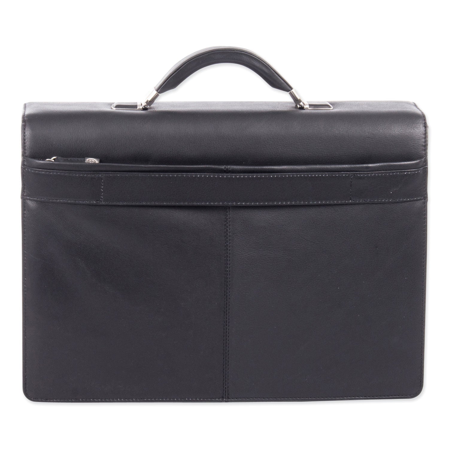 Swiss Mobility Milestone Briefcase, Fits Devices Up to 15.6", Leather, 5 x 5 x 12, Black - Overture Gifts