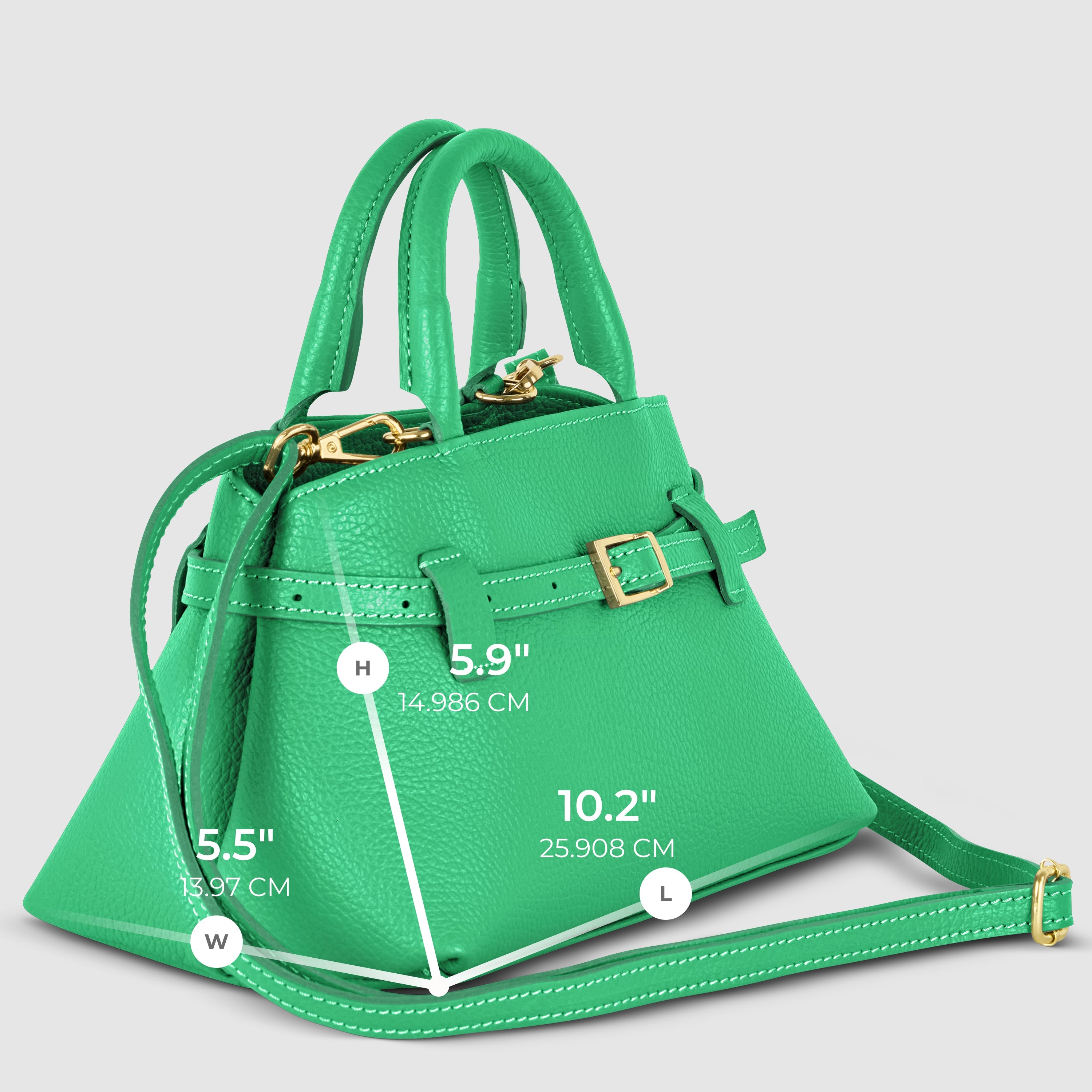Italian Full-Grain Leather Top-Handle Bag | Cervia
