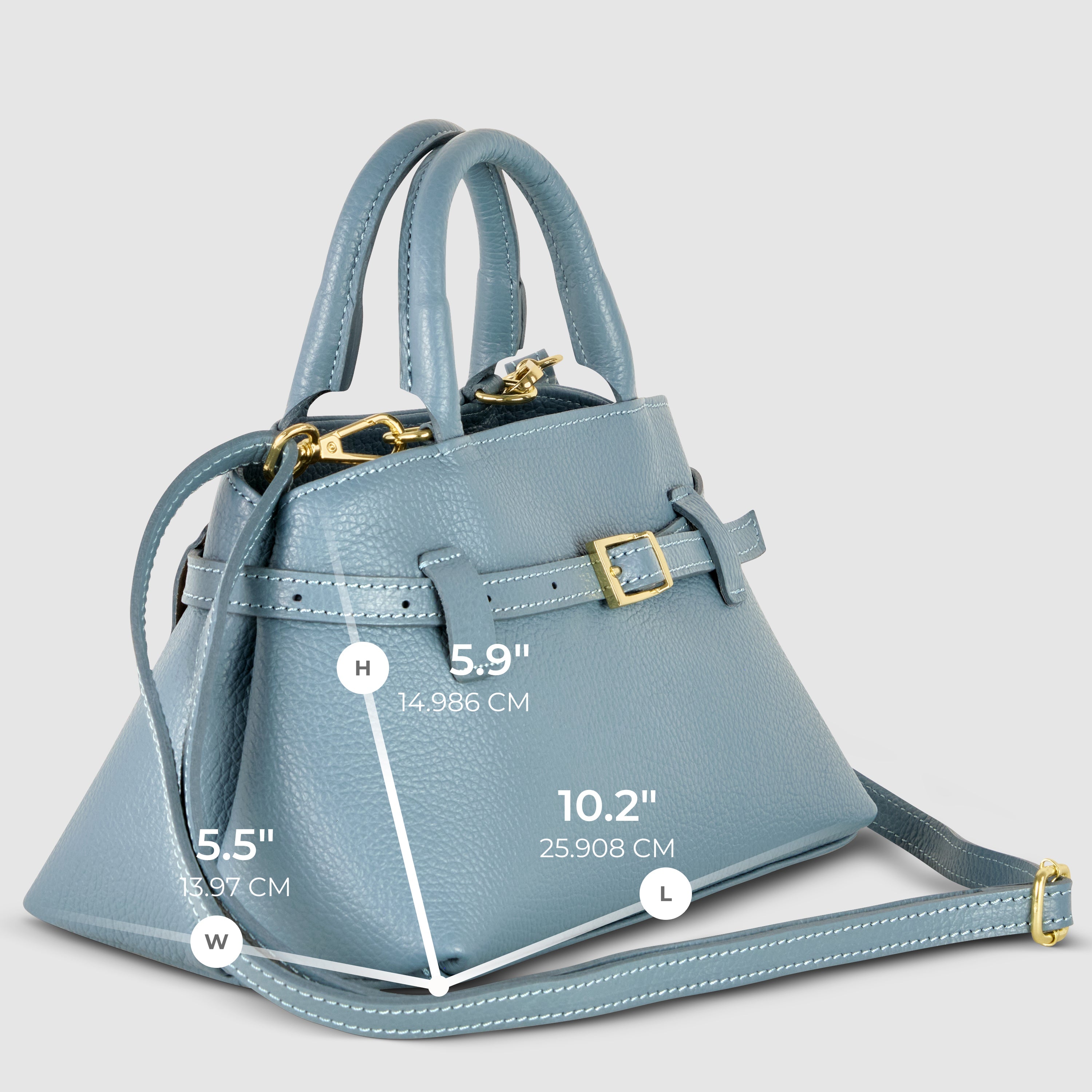 Italian Full-Grain Leather Top-Handle Bag | Cervia