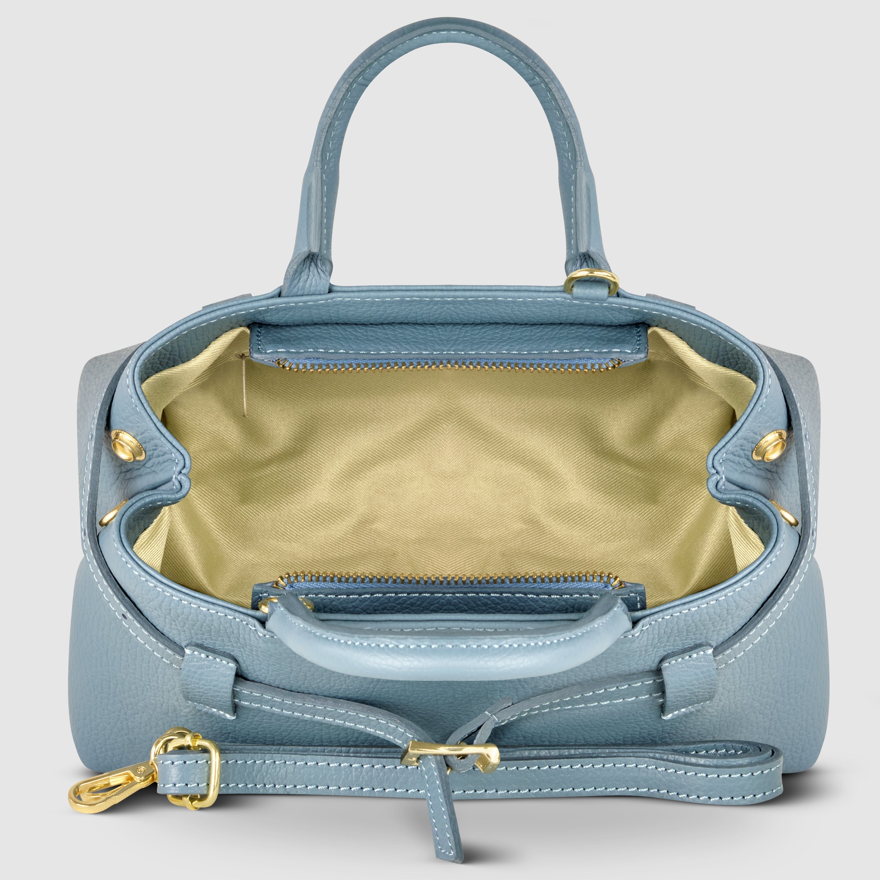 Italian Full-Grain Leather Top-Handle Bag | Cervia