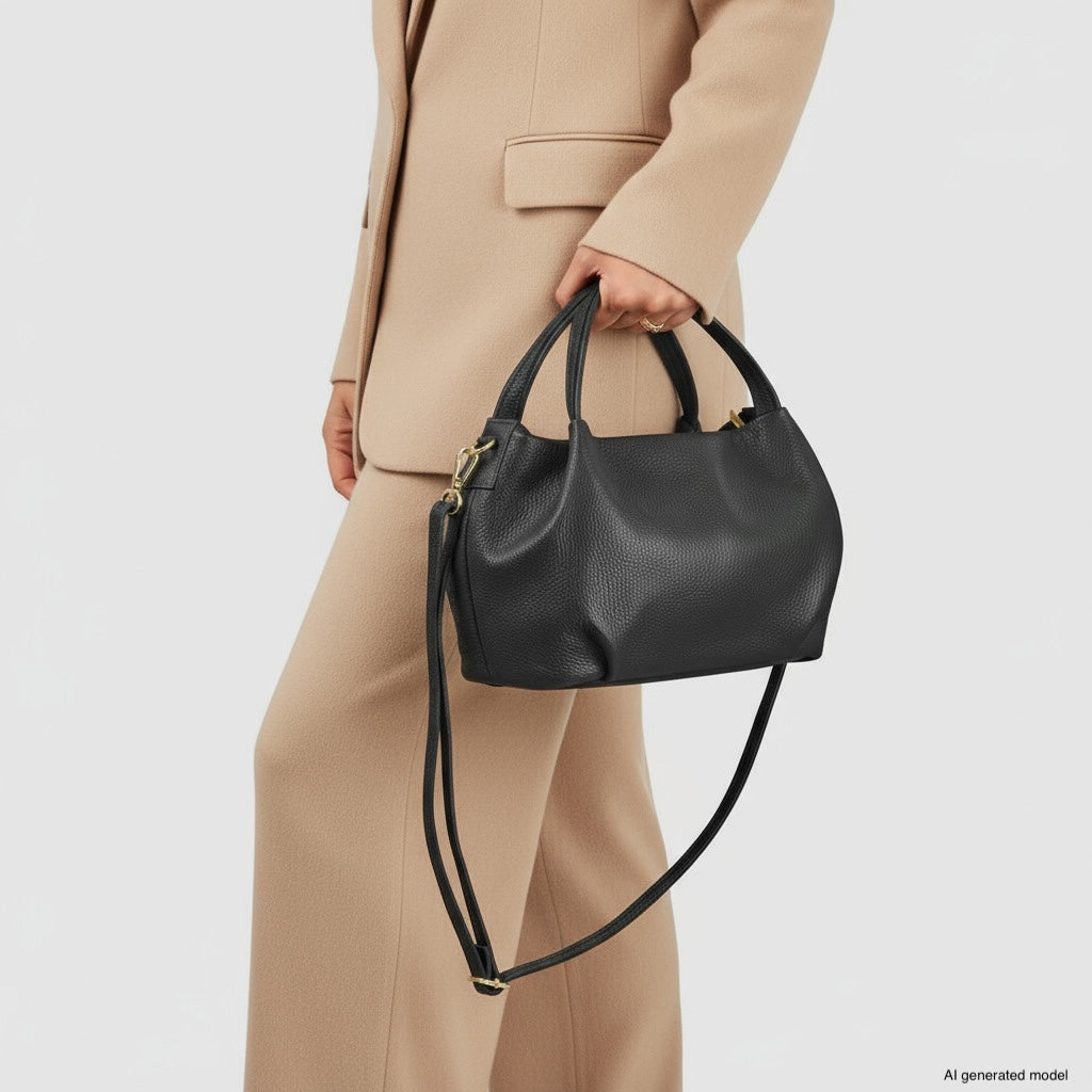Italian Full-Grain Leather Top-Handle Bag | Lucca