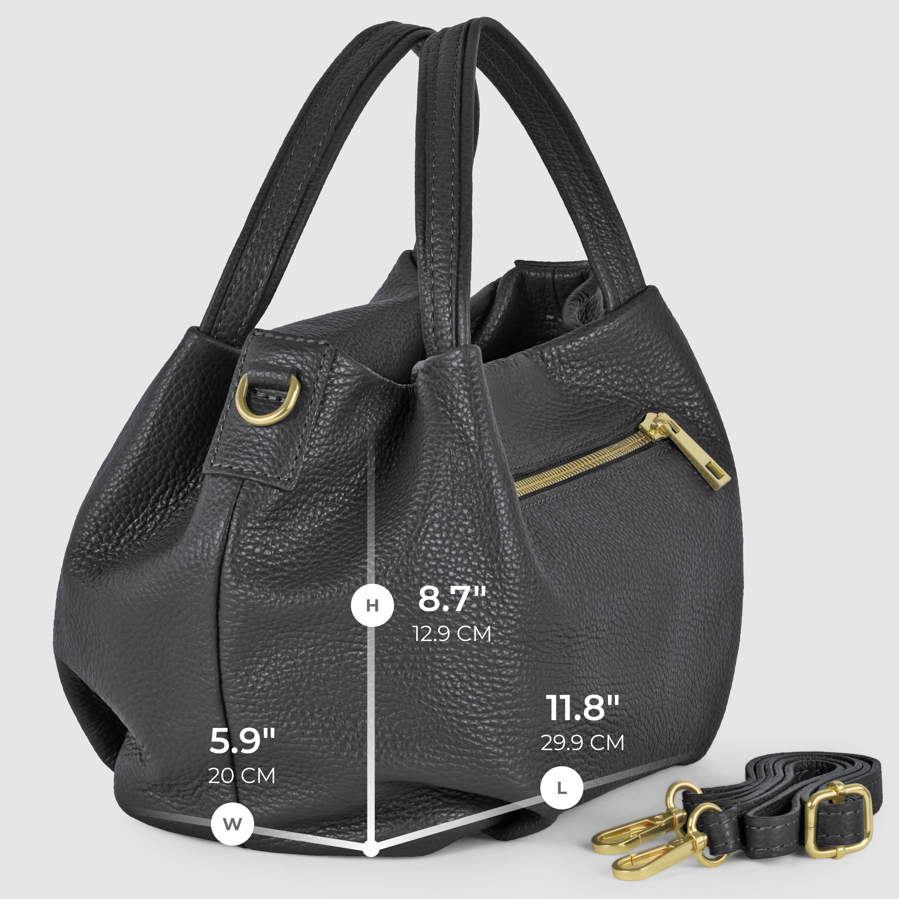 Italian Full-Grain Leather Top-Handle Bag | Lucca