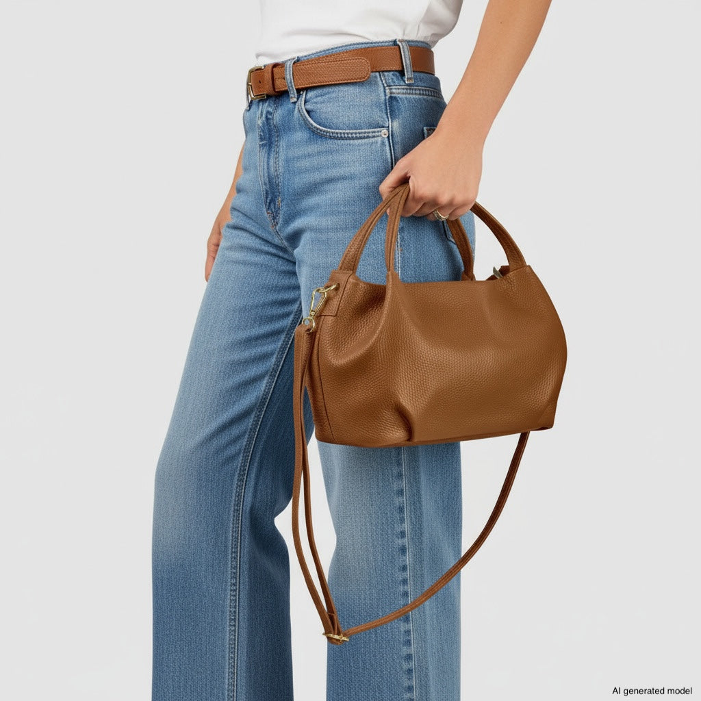 Italian Full-Grain Leather Top-Handle Bag | Lucca