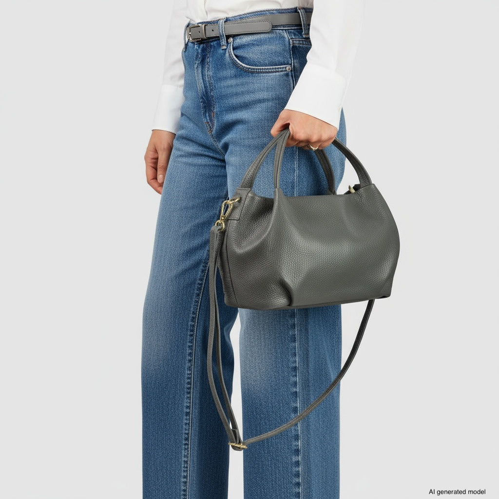 Italian Full-Grain Leather Top-Handle Bag | Lucca