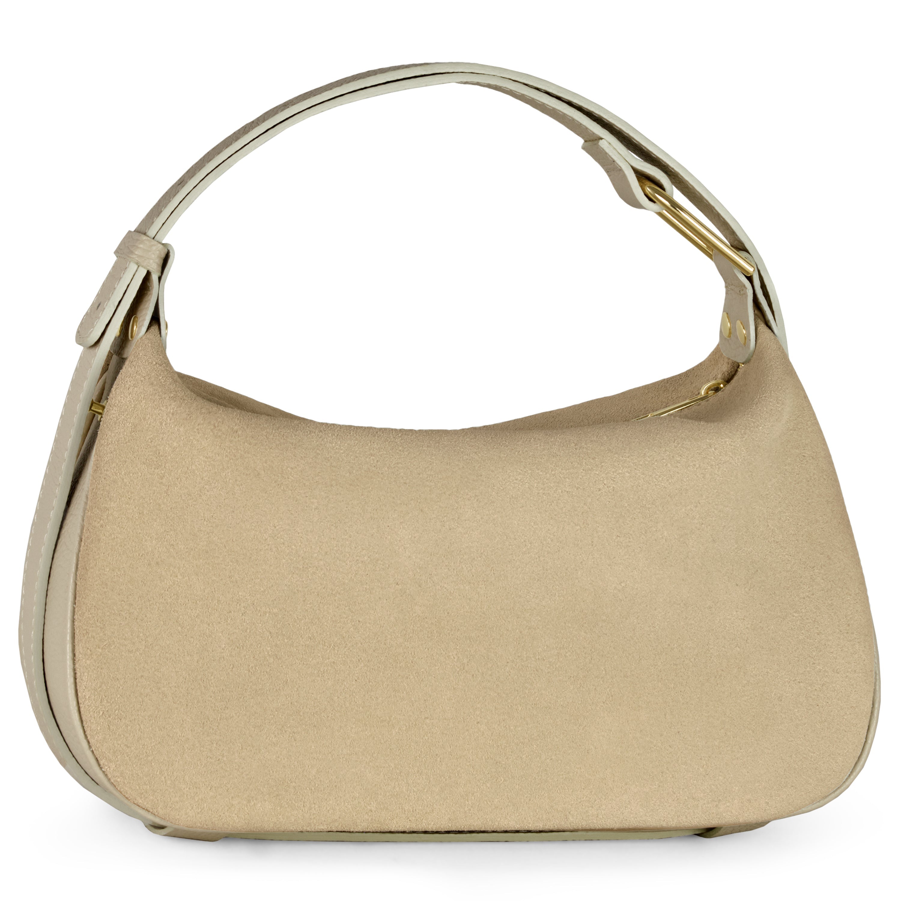 Italian Genuine Suede & Full-Grain Leather Crossbody Bag | Cremona