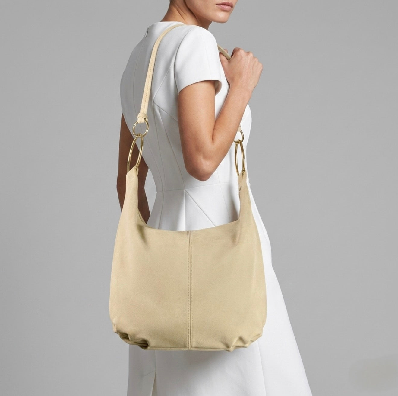 Italian Genuine Suede Hobo Bag | Belluno
