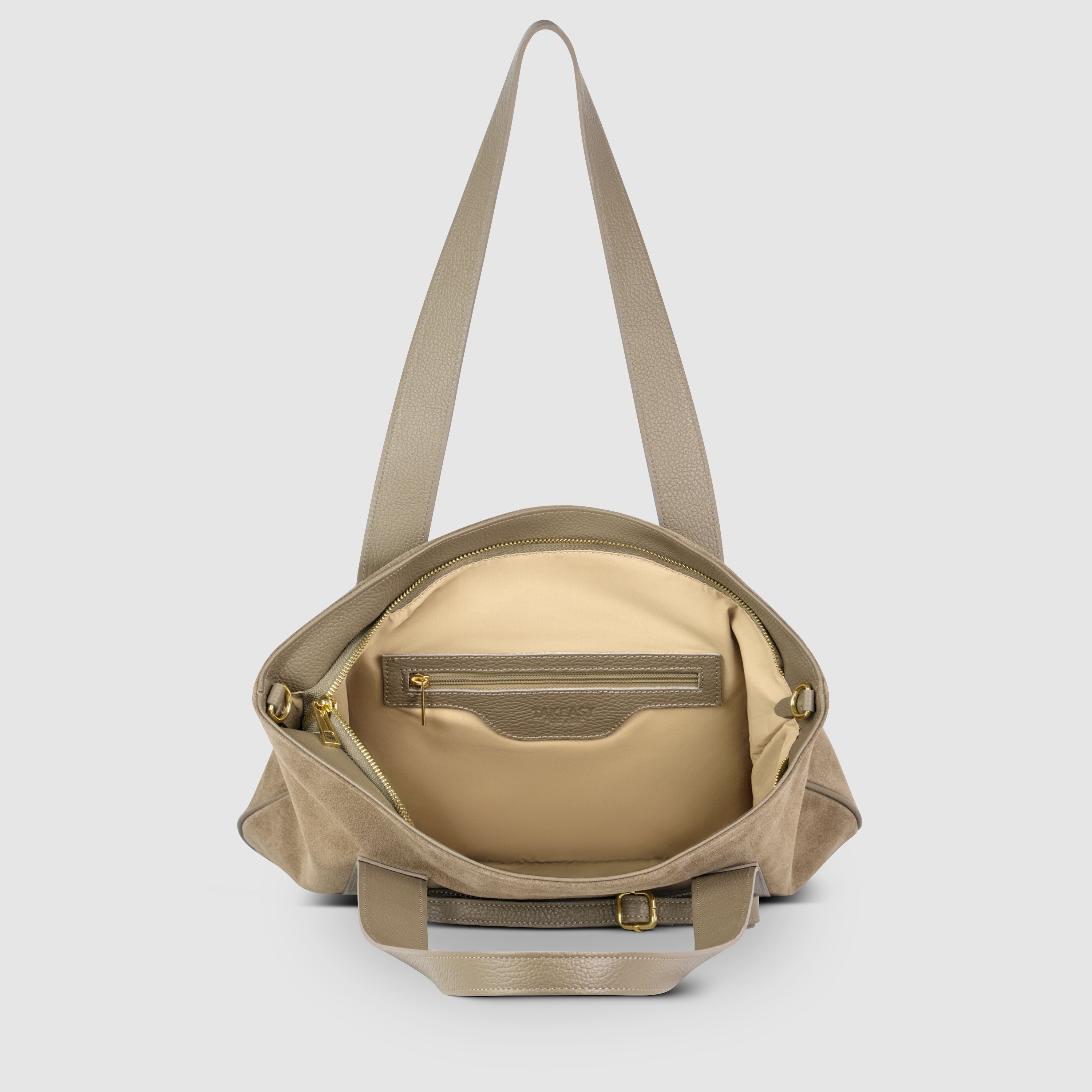 Italian Genuine Suede & Full-Grain Leather Tote Bag | Varese