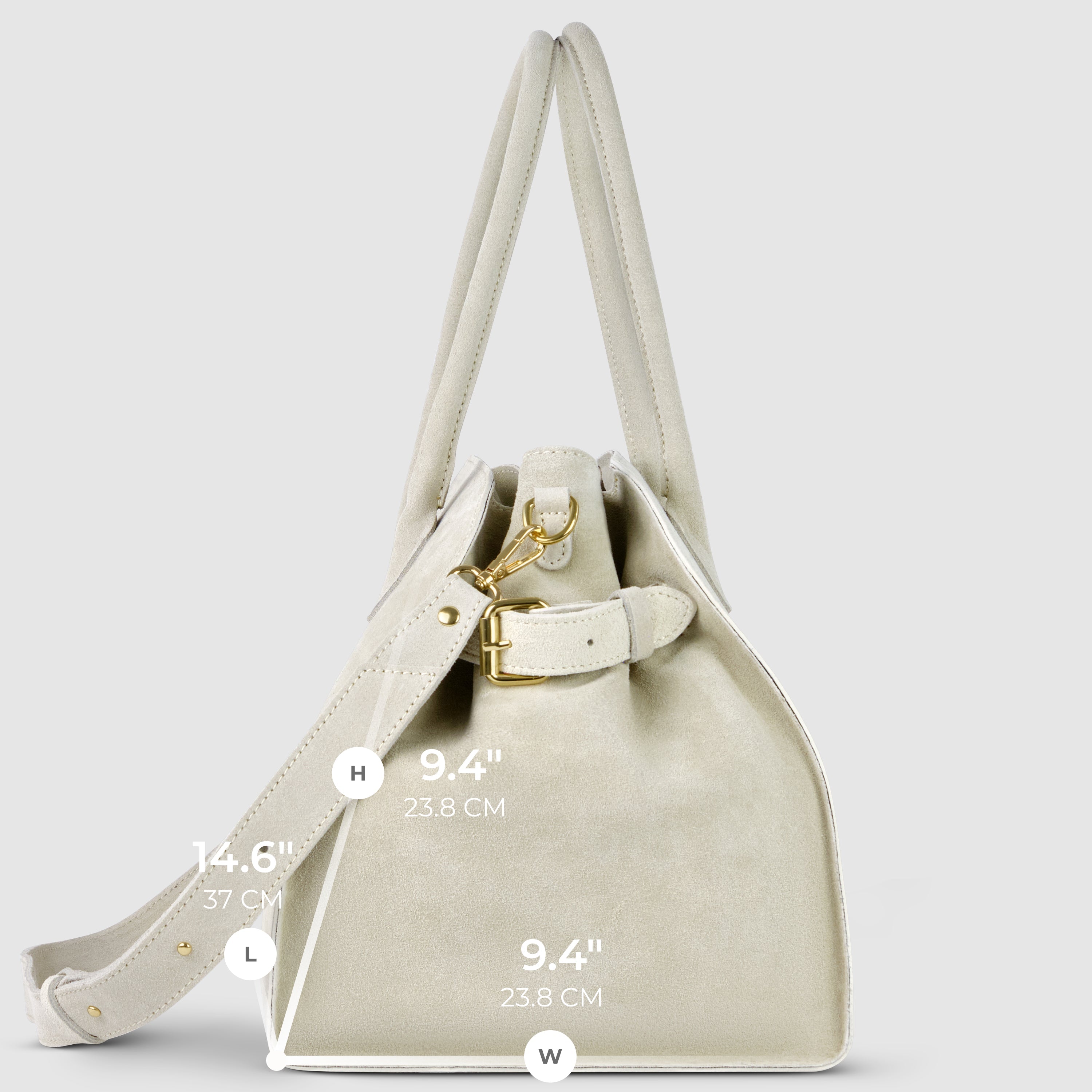 Italian Genuine Suede Top-Handle Bag | Cuneo