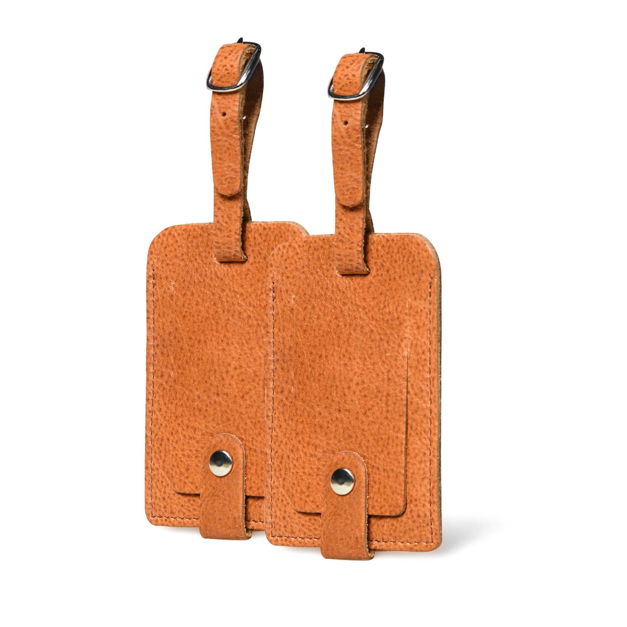 Tan Leather Luggage Tags Set - Overture Gifts