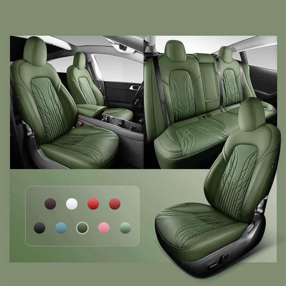 TESERY Nappa Leather Seat Covers for Model 3 Highland & Model Y Juniper