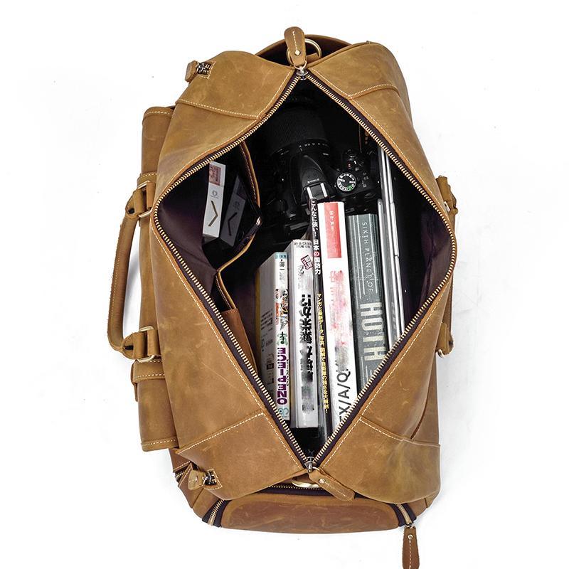 The Bard Weekender | Handmade Leather Duffle Bag - Overture Gifts